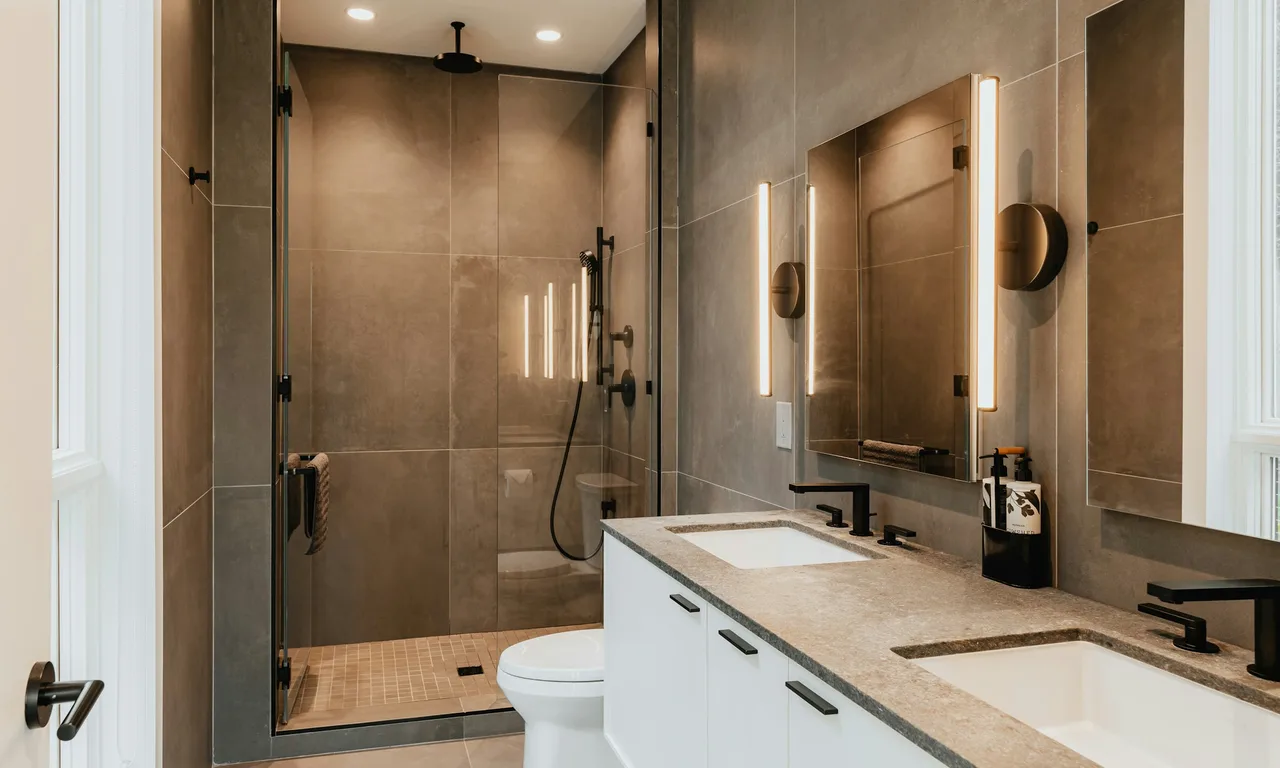 Finished bathroom remodeling project in Brooklyn, New York